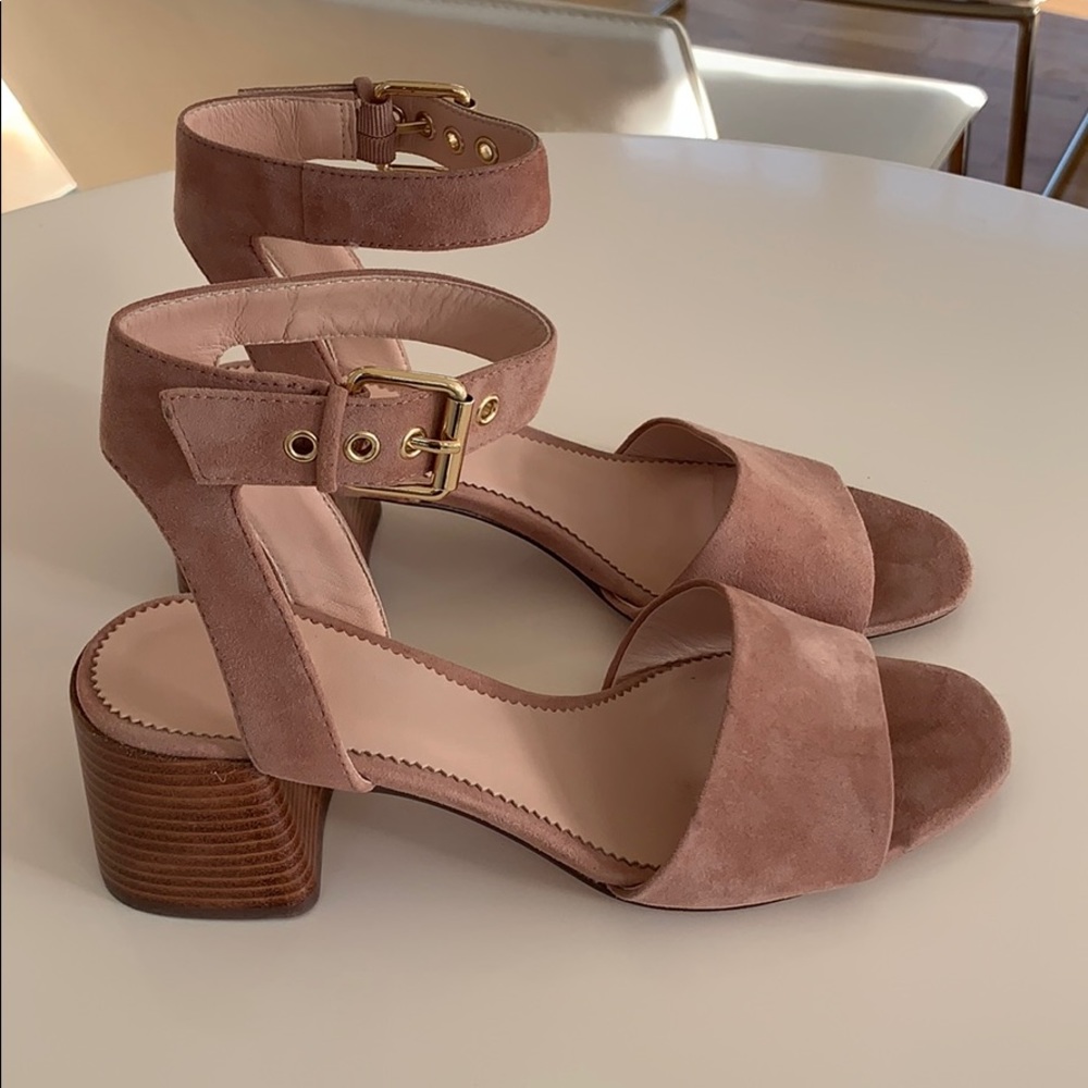Suede Chunky Heel Shoes.